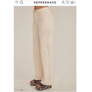 Riley Hubatka x Peppermayo - Postcard Drill Carpenter Pant - Ivory